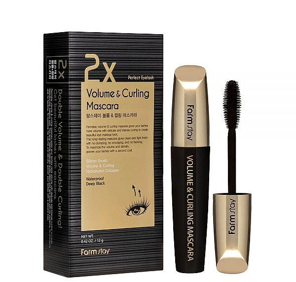 Туш для вій з ефектом об'єму і підкручування - FarmStay Volume & Curling Mascara, 12 г - фото N1