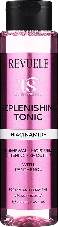 Відновлюючий тонік для обличчя з ніацинамідом - Revuele Target Solution Plumping Toner with Niacinamide, 250 мл - фото N1