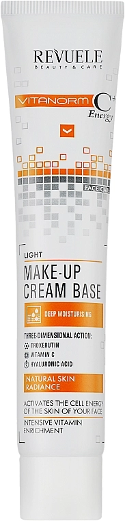 Легка крем-база під макіяж з вітаміном С - Revuele Vitanorm C+ Make-up Cream Base, 50 мл - фото N2