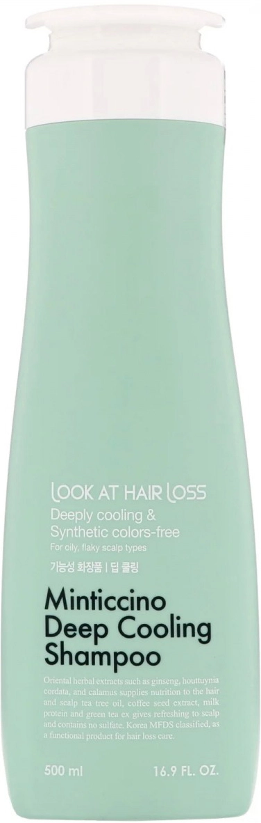 Охлаждающий шампунь для жирной кожи - Daeng Gi Meo Ri Look At Hair Loss Minticcino Deep Cooling Shampoo, 500 мл - фото N1