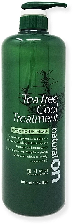 Охолоджуючий кондиціонер для волосся на основі чайного дерева - Daeng Gi Meo Ri Naturalon Tea Tree Cool Treatment, 1000 мл - фото N1