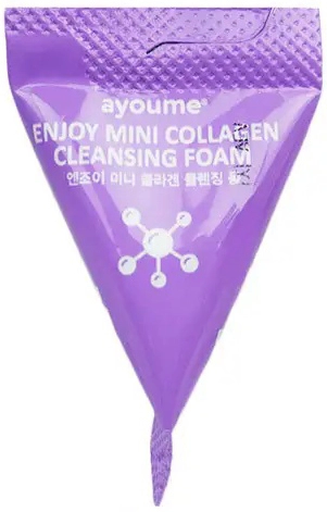 Пінка для вмивання з колагеном - Ayoume Enjoy Mini Collagen Cleansing Foam, 3 г, 1 шт - фото N1