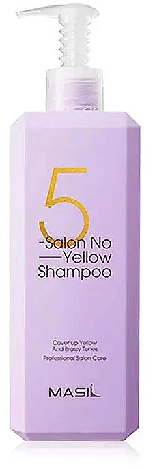 Тонуючий шампунь проти жовтизни освітленого волосся - Masil 5 Salon No Yellow Shampoo, 500 мл - фото N1