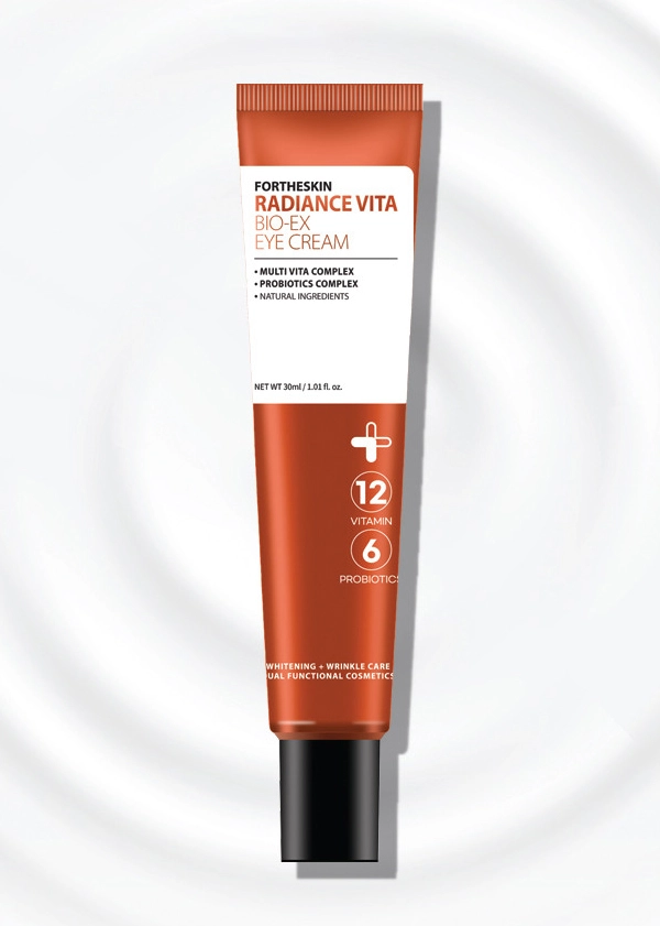Освітлюючий підтягуючий крем для шкіри навколо очей з вітамінами - Fortheskin Radiance Vita Bio-Ex Eye Cream, 30 мл - фото N3