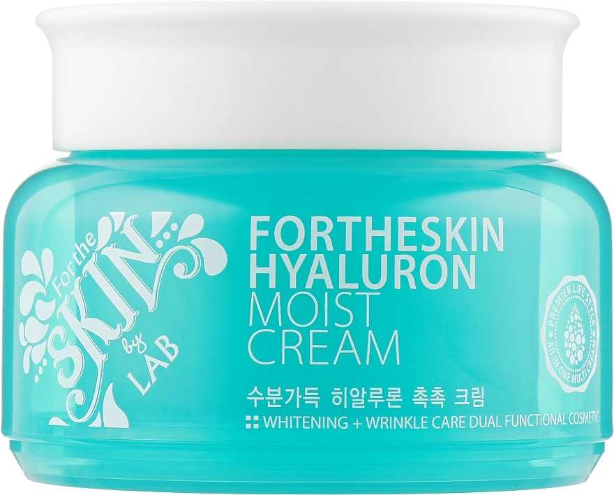 Зволожуючий крем для обличчя з гіалуроновою кислотою - Fortheskin Hyaluron Moist Cream, 100 мл - фото N1