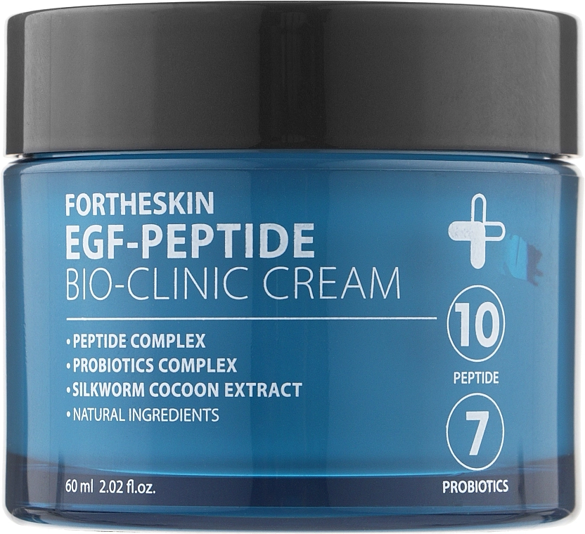 Омолаживающий пептидный крем для лица с лифтинг эффектом EGF Peptide Bio Clinic Cream - Fortheskin EGF Peptide Bio Clinic Eye Cream, 60 мл - фото N1