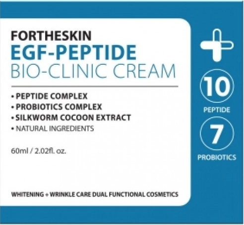 Омолаживающий пептидный крем для лица с лифтинг эффектом EGF Peptide Bio Clinic Cream - Fortheskin EGF Peptide Bio Clinic Eye Cream, 60 мл - фото N3