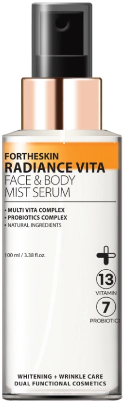 Витаминная спрей-сыворотка для лица и тела - Fortheskin Radiance Vita Face & Body Mist Serum, 110 мл - фото N1