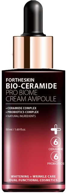 Крем-сыворотка для лица с керамидами - Fortheskin Bio Ceramide Pro Biome Cream Ampoule, 50 мл - фото N2