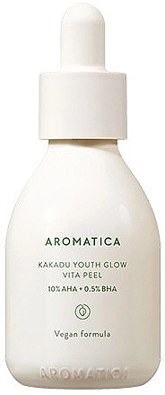 Осветляющая сыворотка для лица с комплексом AHA и BHA кислот - Aromatica Kakadu Youth Glow Vita Peel, 30 мл - фото N1