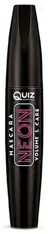 Туш для вій "Об'єм та догляд" - Quiz Cosmetics Neon Volume and Care Mascara, 9 мл - фото N1