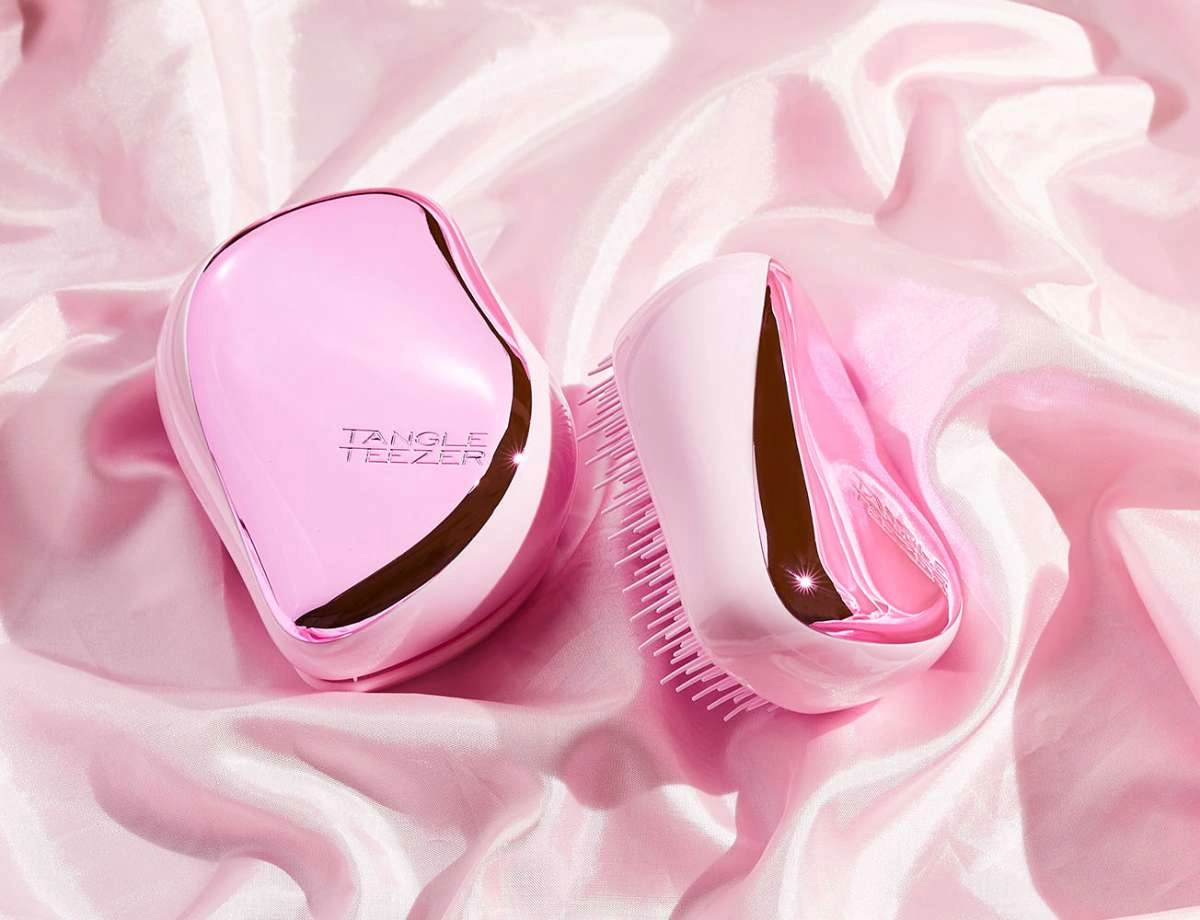 Компактна щітка для волосся - Tangle Teezer Compact Styler Baby Doll Pink Chrome, 1 шт - фото N5