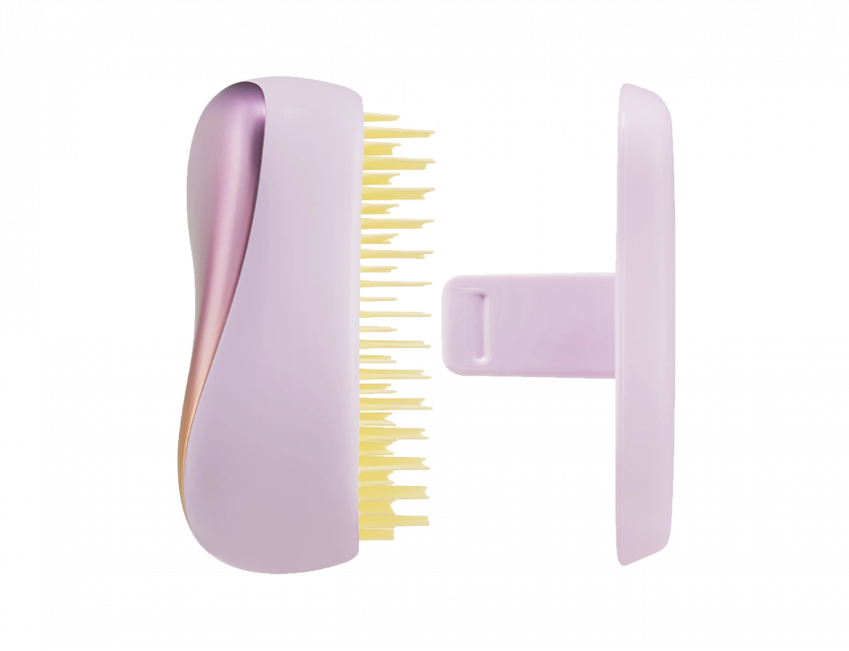 Компактная щетка для волос - Tangle Teezer Compact Styler Sweet Lilac & Yellow Chrome, 1 шт - фото N3