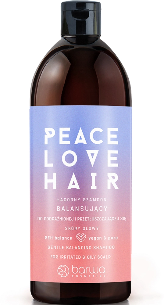 Балансуючий шампунь для жирної та подразненої шкіри голови - Barwa Peace Love Hair Balancing Shampoo, 480 мл - фото N1