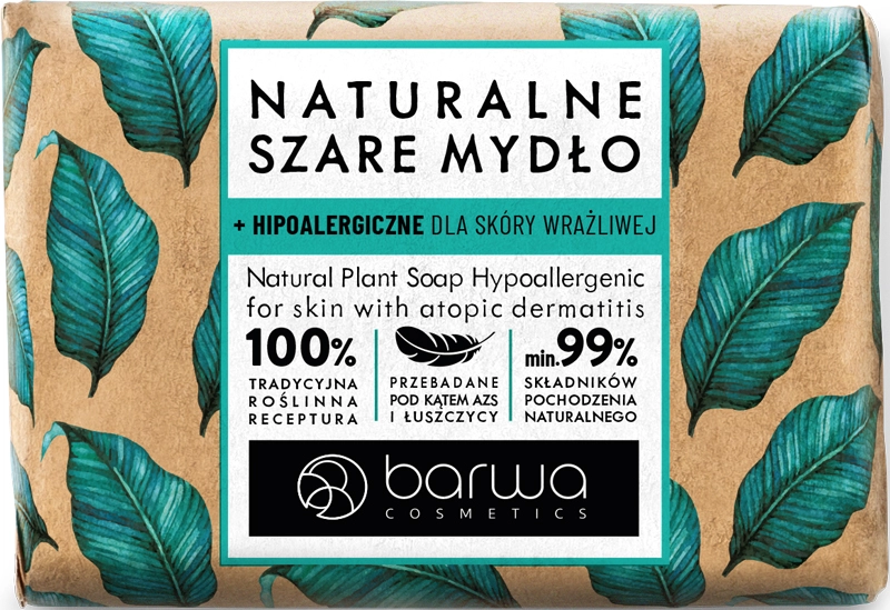 Натуральне гіпоалергенне мило для чутливої та атопічної шкіри схильної до алергії - Barwa Hypoallergenic Traditional Soap, 90 г - фото N1