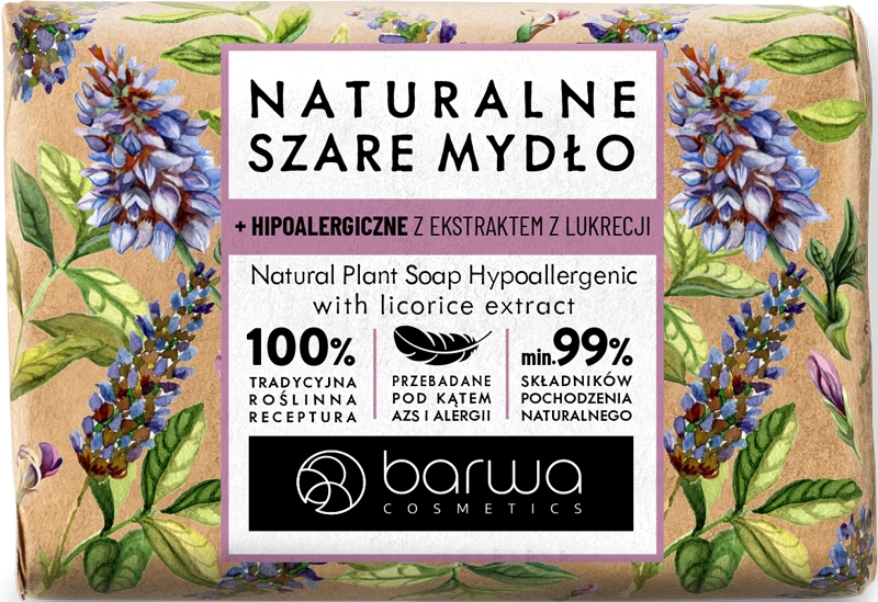 Натуральне гіпоалергенне мило з екстрактом солодки - Barwa Hypoallergenic Traditional Soap With Licorice Extract, 90 г - фото N1