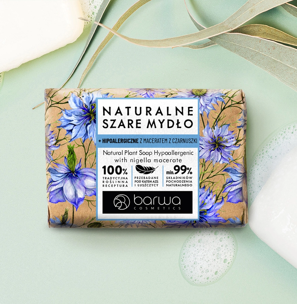 Натуральное гипоаллергенное мыло с экстрактом черного тмина - Barwa Hypoallergenic Traditional Soap With Nigella Macerate, 90 г - фото N2