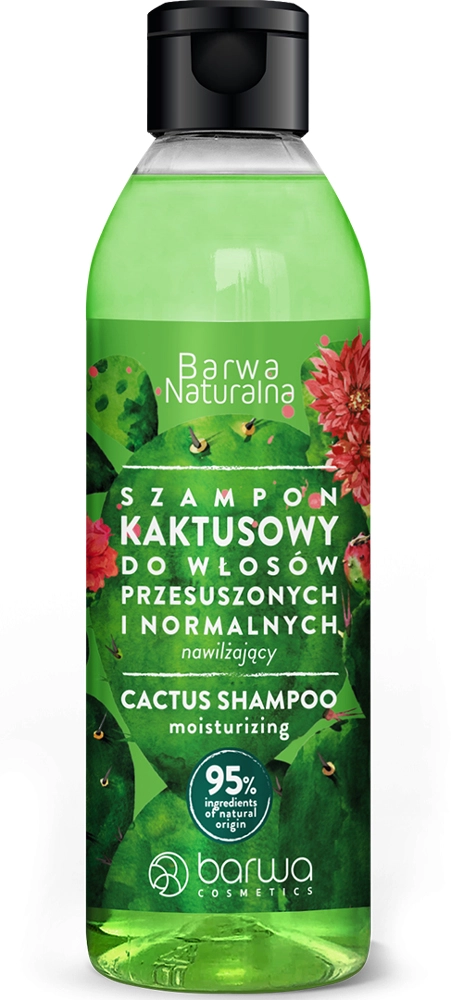 Зволожуючий шампунь з екстрактом кактусу - Barwa Natural Cactus Shampoo, 300 мл - фото N1
