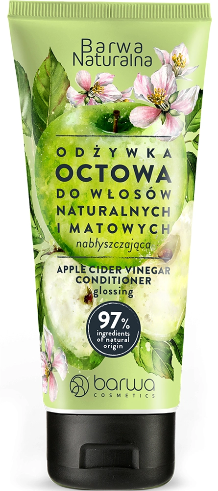 Смягчающий кондиционер для блеска волос с яблочным уксусом - Barwa Natural Apple Cider Vinegar Conditioner, 200 мл - фото N1