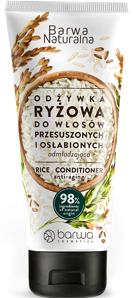 Омолаживающий кондиционер с экстрактом протеина риса для сухих и ослабленных волос - Barwa Natural Rice Conditioner, 200 мл - фото N1