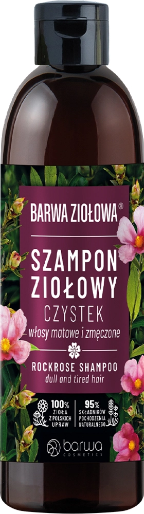 Шампунь с экстрактом шиповника для тусклых и ослабленных волос - Barwa Herbal Rockrose Shampoo, 250 мл - фото N1