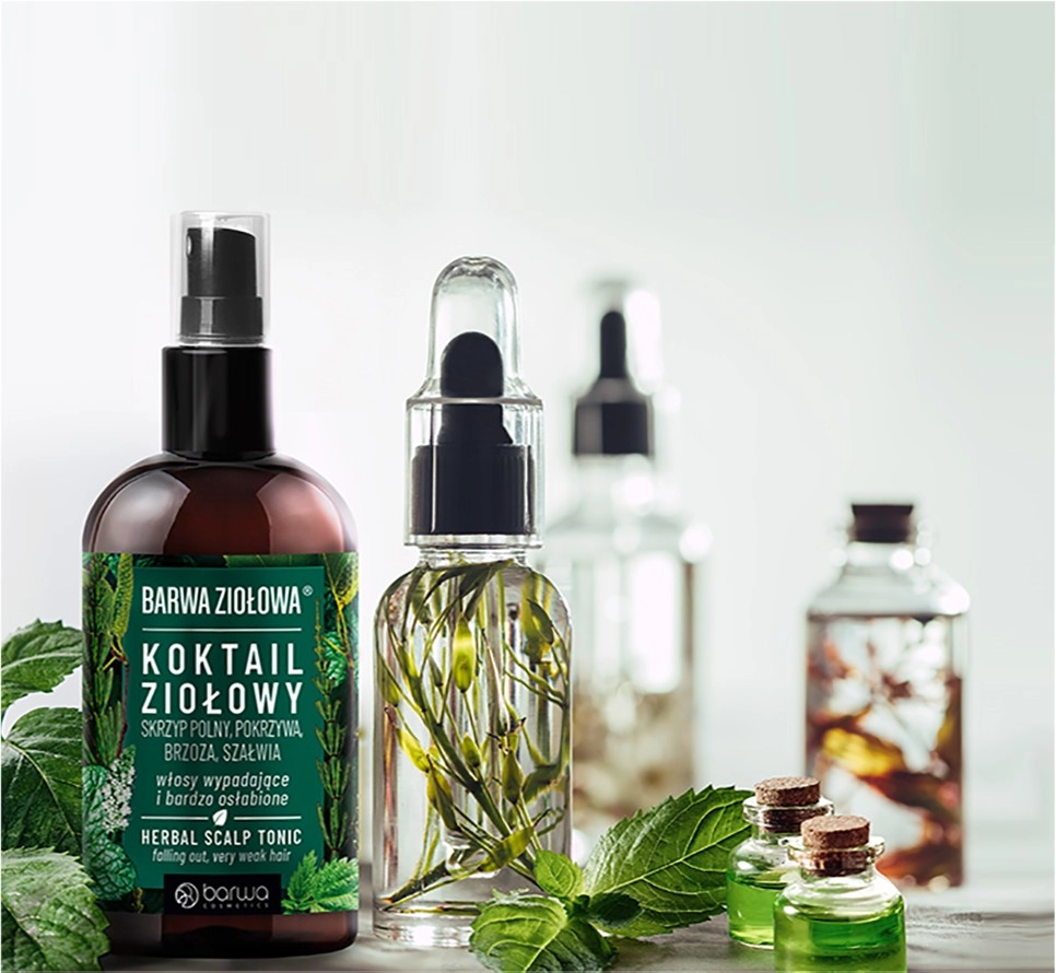 Спрей для кожи головы против выпадения волос "Травяной коктейль" - Barwa Herbal Scalp Tonic, 95 мл - фото N2