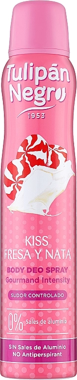 Дезодорант-спрей "Полуничний крем" - Tulipan Negro Strawberry Cream Body Deo Spray, 200 мл - фото N1