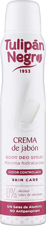 Дезодорант-спрей "Кремове мило" - Tulipan Negro Cream Soap Body Deo Spray, 200 мл - фото N1