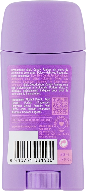 Дезодорант-стик "Сладкие фантазии" - Tulipan Negro Candy Fantasy Deo Stick, 50 мл - фото N2