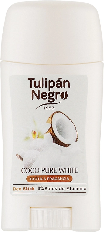 Дезодорант-стік "Білий кокос" - Tulipan Negro White Coconut Deo Stick, 50 мл - фото N1