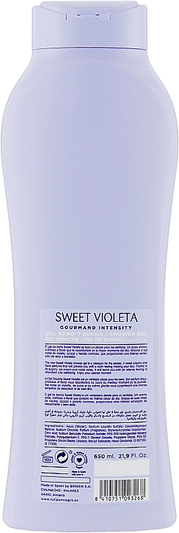 Гель для душу "Солодка фіалка" - Tulipan Negro Sweet Violet Shower Gel, 650 мл - фото N2