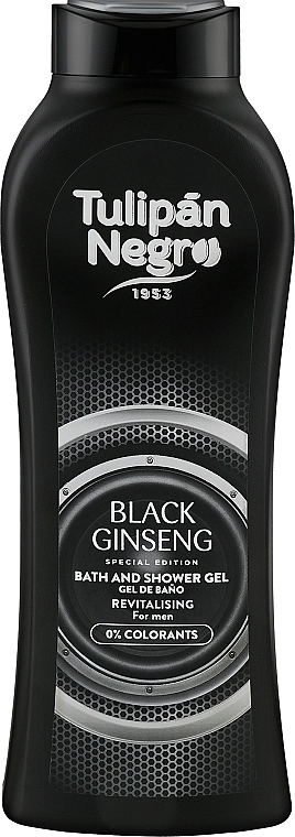 Гель для душа мужской "Черный женьшень" - Tulipan Negro For Man Black Ginseng Shower Gel, 650 мл - фото N1