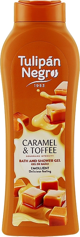 Гель для душа "Карамельный крем" - Tulipan Negro Caramel & Toffee Shower Gel, 650 мл - фото N1