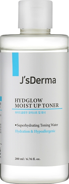Увлажняющий тонер с гиалуроновой кислотой и березовым соком - J'sDerma Hydglow Moist Up Toner, 200 мл - фото N1