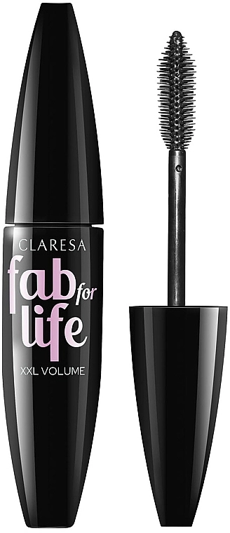 Мега об'ємна туш з ефектом накладних вій - Claresa Fab For Life XXL Volume Mascara, 12 г - фото N1