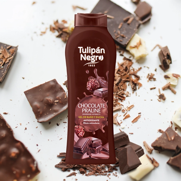Гель для душу "Шоколадне праліне" - Tulipan Negro Chocolate Praline Shower Gel, 650 мл - фото N3