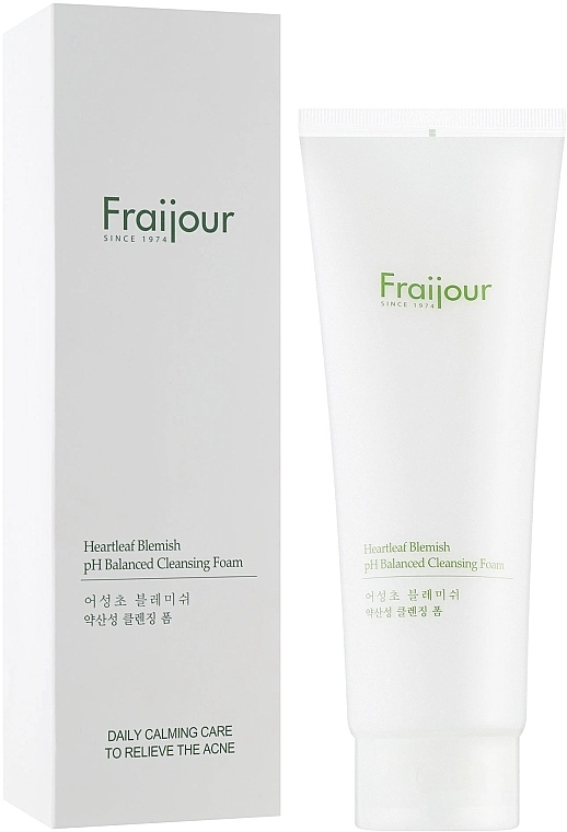 Пінка для вмивання проти акне з екстрактом хауттюйнії - Fraijour Heartleaf Blemish pH Balanced Cleansing Foam, 250 мл - фото N2