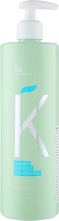 Шампунь-крем для волоcся з кератином - Interapothek Creamy Shampoo with Keratin, 500 мл - фото N1