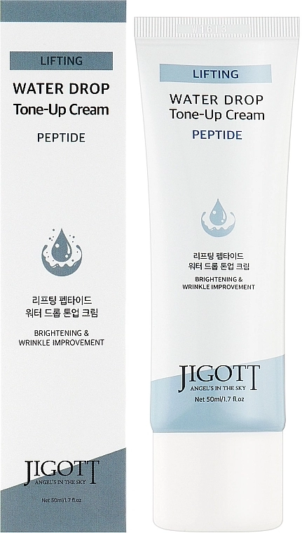 Лифтинг-крем для лица с пептидами - Jigott Lifting Peptide Water Drop Tone Up Cream, 50 мл - фото N2