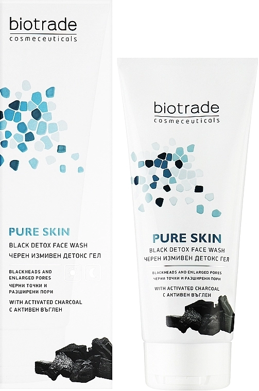 Детокс гель для вмивання проти чорних крапок та розширених пор - Biotrade Pure Skin Black Detox Face Was, 200 мл - фото N2