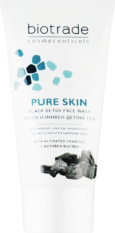 Детокс гель для вмивання проти чорних крапок та розширених пор - Biotrade Pure Skin Black Detox Face Wash, 50 мл - фото N1