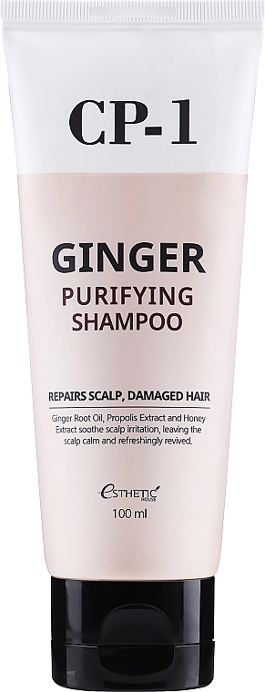 Восстанавливающий шампунь для для поврежденных волос с ибирем - Esthetic House CP-1 Ginger Purifying Shampoo, 100 мл - фото N1