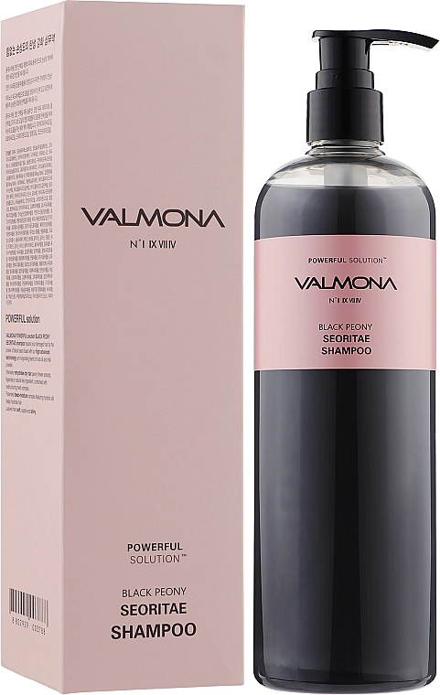 Шампунь для волос с эктрактом черных бобов и пионом - Valmona Powerful Solution Black Peony Seoritae Shampoo, 480 мл - фото N2