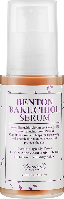 Сироватка для обличчя з бакучіолом - Benton Bakuchiol Serum, 35 мл - фото N1