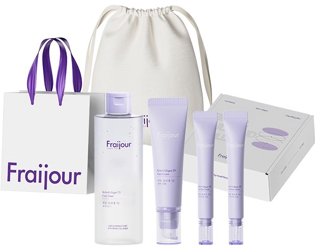 Ліфтінг набір з пептидами колагеном та ретинолом - Fraijour Fraijour Retin Collagen 3D Core Gift Set, 4 продукта - фото N1