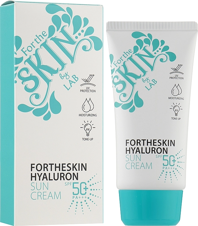 Солнцезащитный крем для лица с гиалуроновой кислотой - Fortheskin Hyaluron Sun Cream SPF50+ PA+++, 70 мл - фото N2