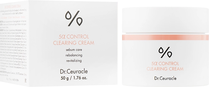 Себорегулируючий крем для обличчя - Dr. Ceuracle 5α Control Clearing Cream, 50 мл - фото N2