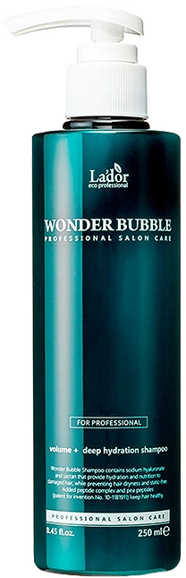 Увлажняющий шампунь для придания объёма - La'dor Wonder Bubble Shampoo, 250 мл - фото N1