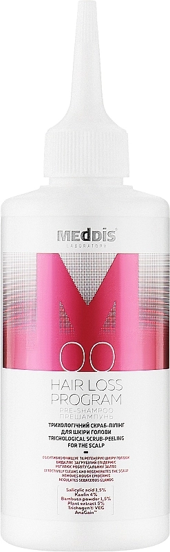 Трихологический скраб-пилинг для кожи головы - Meddis Hair Loss Program Pre-Shampoo, 200 мл - фото N1