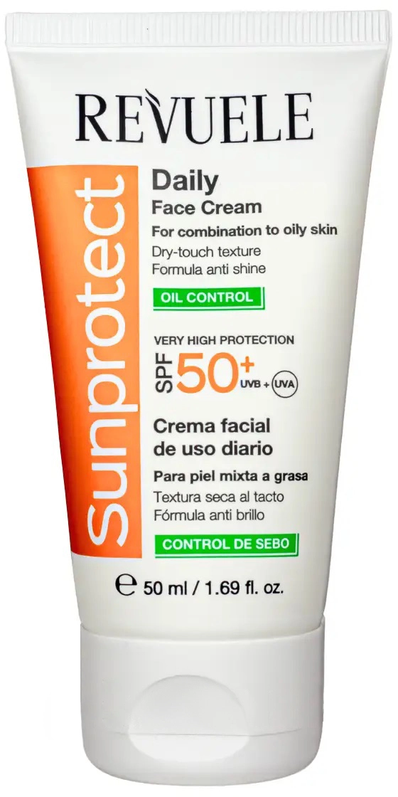 Сонцезахисний крем "Контроль жирності" SPF 50+ - Revuele Sunprotect Daily Face Cream Oil Control SPF 50+, 50 мл - фото N2